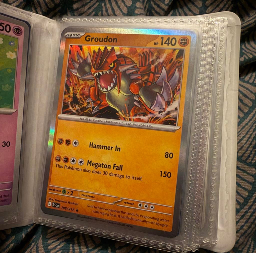Groudon Pokémon Kaart 108/217, Verzenden, Zo goed als nieuw, Losse kaart, Foil
