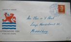1e dag envelop E12 watersnood 1953, Verzenden, Beschreven, Nederland