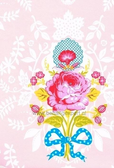 Eijffinger PIP Studio Shabby Chic roze behang (2 rollen), Huis en Inrichting, Stoffering | Behang, Roze, 10 tot 25 m², Ophalen of Verzenden