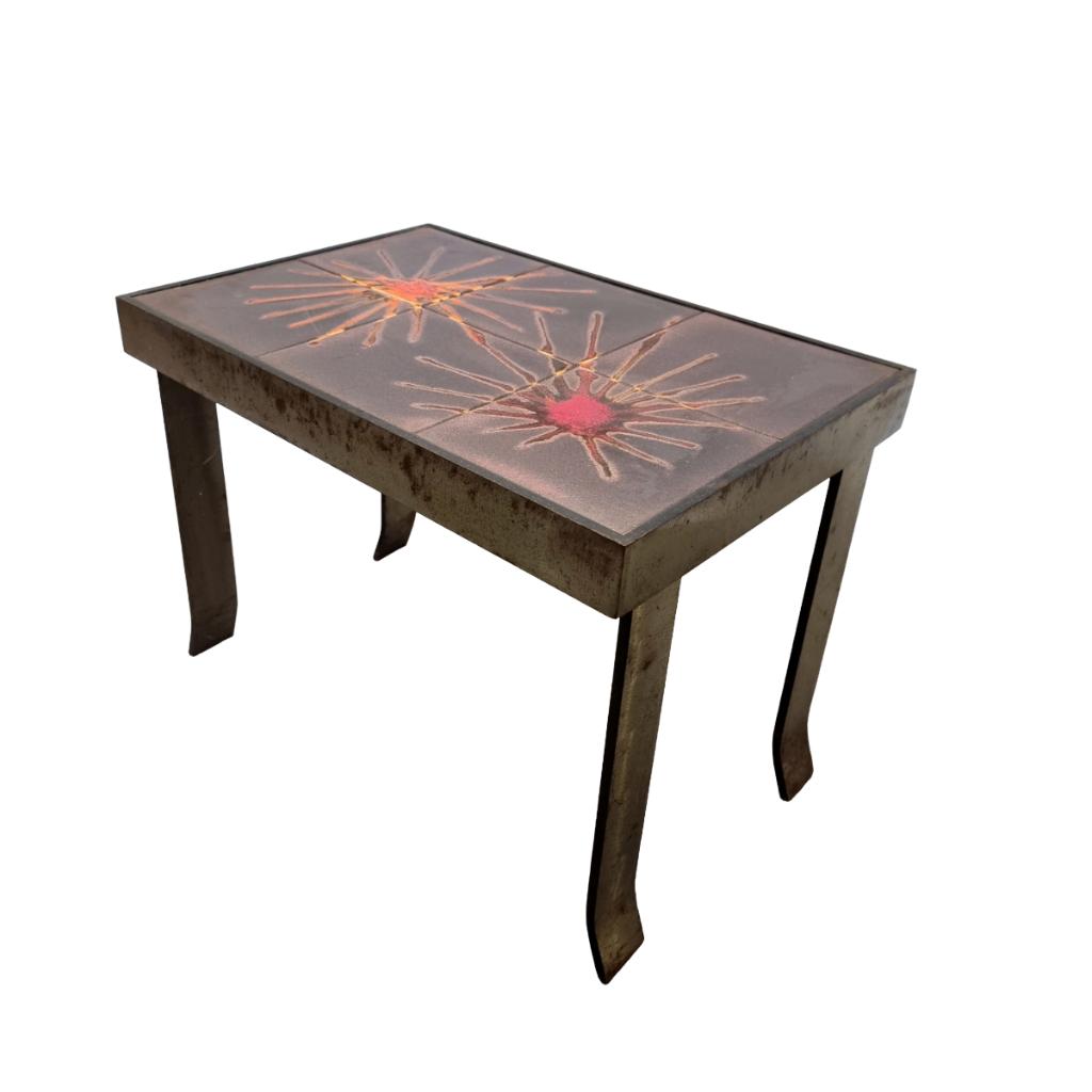 Vintage Franse bijzettafel van Vallauris, Antiek en Kunst, Curiosa en Brocante, Ophalen