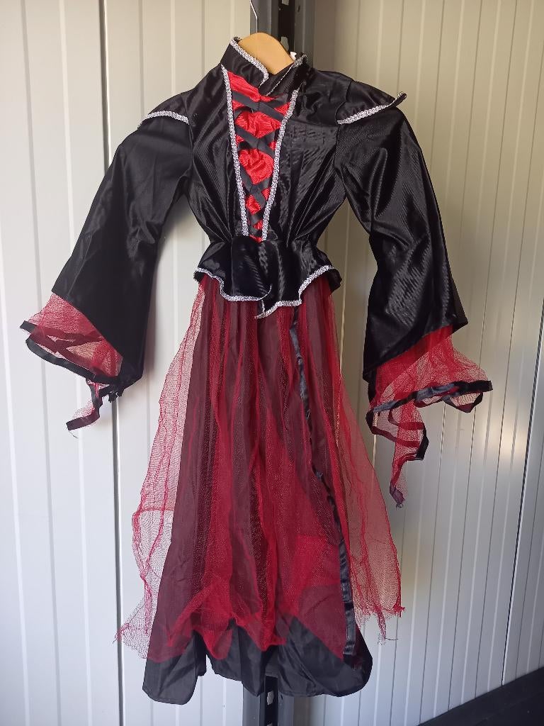 jurk zwart met rood party collection, Kinderen en Baby's, Carnavalskleding en Verkleedspullen, Ophalen of Verzenden, Zo goed als nieuw