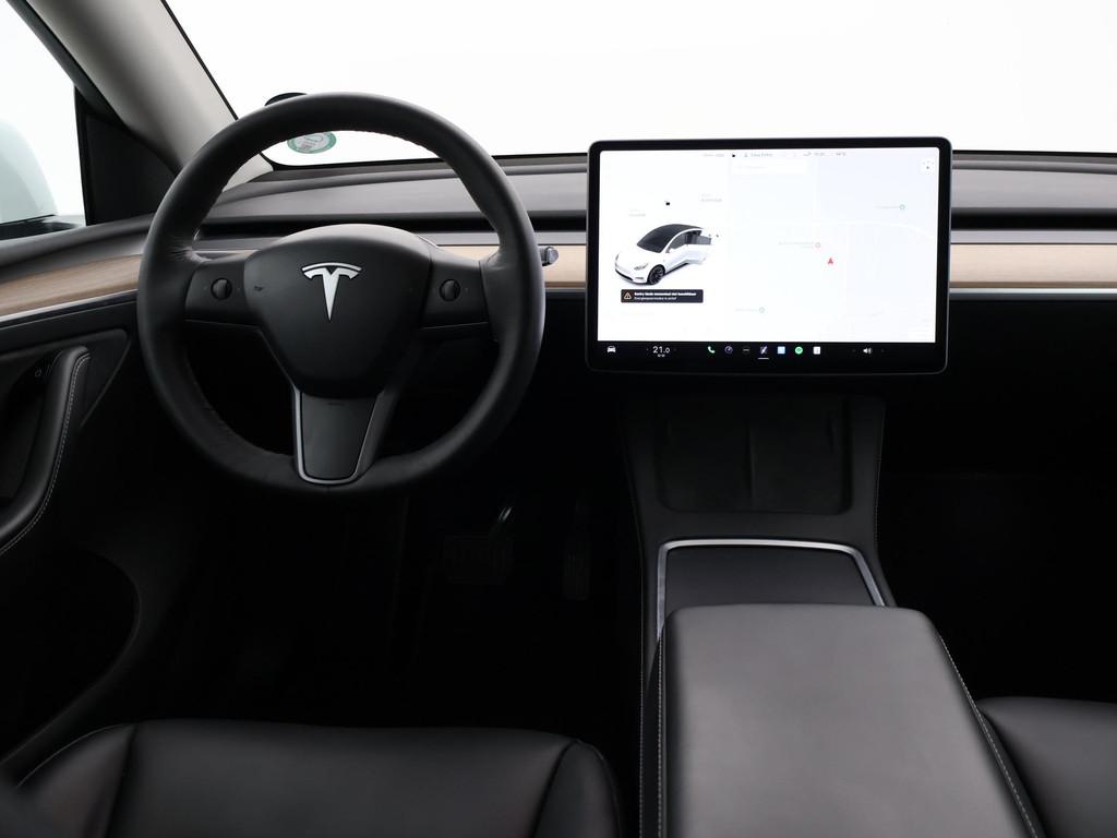 Tesla Model Y LONG RANGE AWD 75 KWH 351 PK + ENHANCED AUTOPI, Auto's, Tesla, Stof, Gebruikt, 495 min, Wit