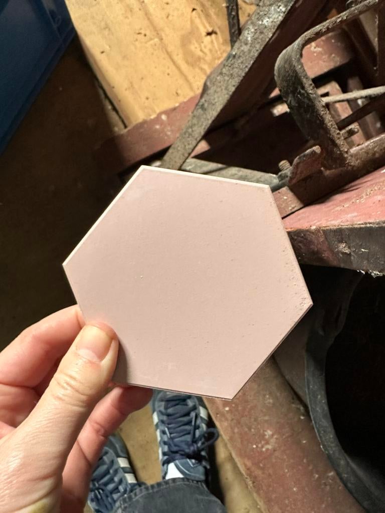 Winckelmans roze hexagon 10x10 140stks, Ophalen, Nieuw, Minder dan 20 cm, Minder dan 5 m²