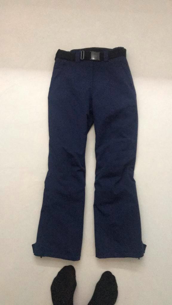 Donkerblauwe skibroek met riem CMP, Kleding | Dames, Wintersportkleding, Gedragen, Broek, Maat 38/40 (M), Ophalen of Verzenden