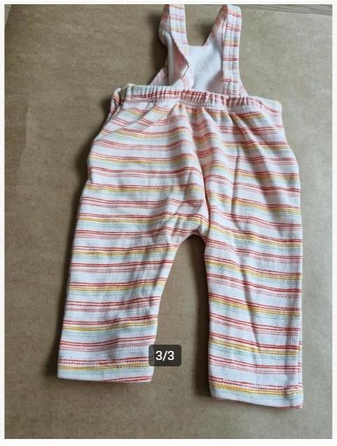 Roze gestreept tuinbroekje Maat 50 h4, Kinderen en Baby's, Babykleding | Maat 50, Meisje, Hema, Onbekend, Ophalen of Verzenden