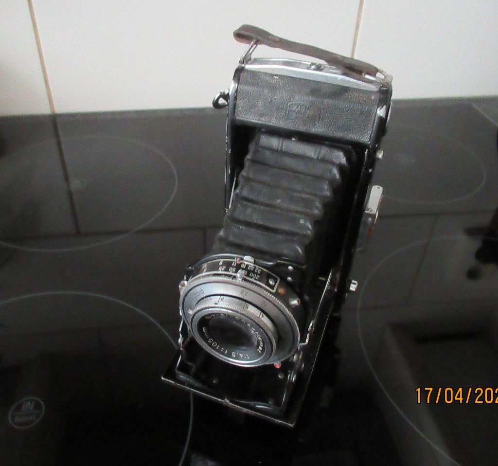 VINTAGE  MOOIE ZEISS  IKON NETTAR KLAP CAMERA, Ophalen of Verzenden, Gebruikt, Spiegelreflex, Overige Merken