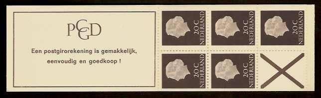 Nederland Postzegelboekje 6b postfris 1967, Ophalen of Verzenden, Na 1940, Postfris