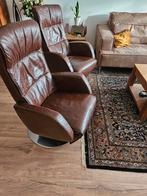 2 x relaxfauteuils, Ophalen of Verzenden, Gebruikt, Leer
