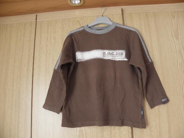 Dik bruin katoenen college print shirt RAGS 140 prima staat, Kinderen en Baby's, Kinderkleding | Maat 140, Gebruikt, Rags, Ophalen of Verzenden