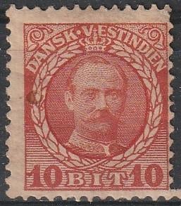 1959. Deens West Indie 42* gest pl Kon. Frederik LEES, Ophalen of Verzenden, Gestempeld, Midden-Amerika