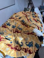 Geel rood blauw gevoerde gordijnen, Ophalen of Verzenden, Crème, 200 cm of meer