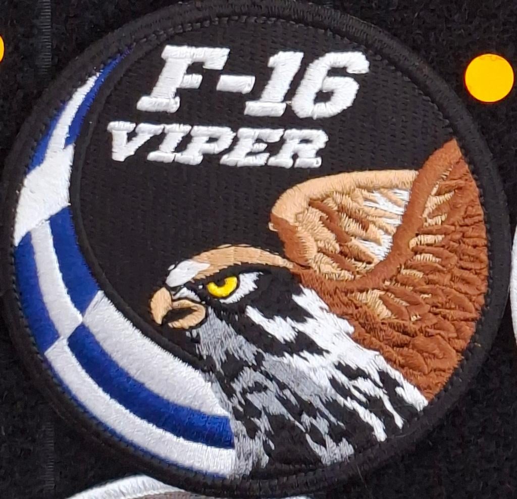 F-16V Viper swirl patch - Vlieger embleem, Ophalen of Verzenden, Patch, Badge of Embleem