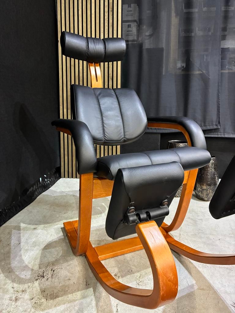 Stokke Varier Duo Balans stoel, Huis en Inrichting, Stoelen, Ophalen, ., Zwart, Zo goed als nieuw