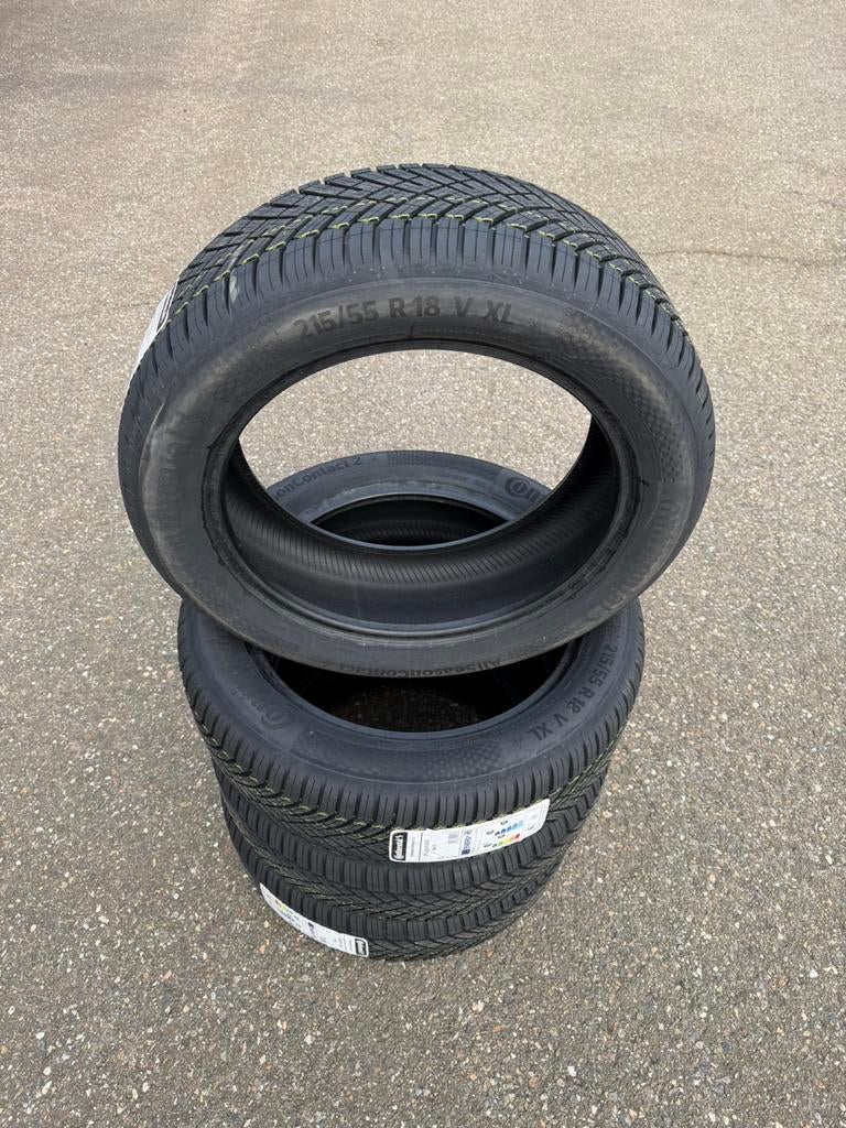 NIEUW! 4X CONTINENTAL 215 55 18 ALL SEASON CONTACT 2, Auto-onderdelen, Banden en Velgen, Ophalen, 18 inch, 215 mm, Nieuw