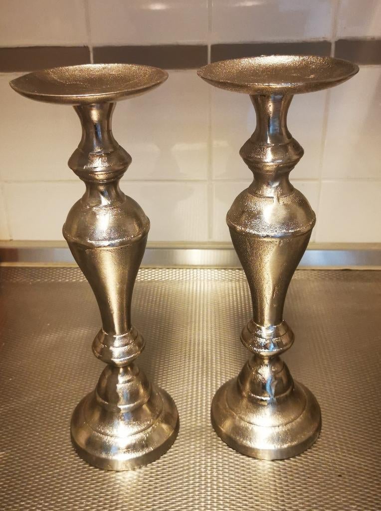 Theelichthouder Zonnebloem Glas Zilver 6 stuks met voordeel