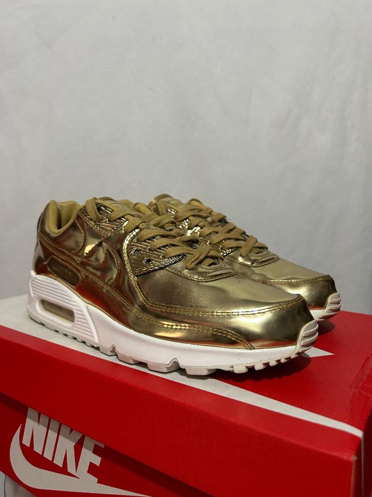 ALS NIEUW! Maat 42,5 - Nike Air Max 90 Metallic Gold, Overige kleuren, Verzenden, Nike, Zo goed als nieuw