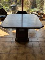 GRATIS Eettafel massief eiken met rieten afwerking, Huis en Inrichting, Tafels | Eettafels, Ophalen, Zo goed als nieuw, Vijf personen of meer