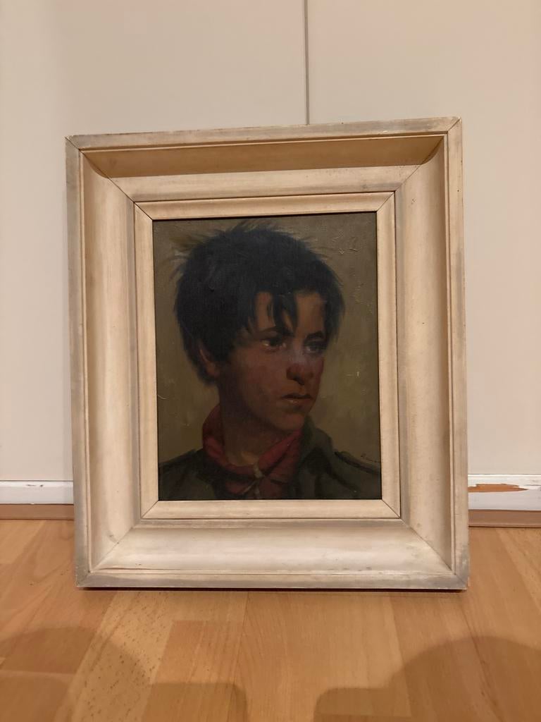 Vintage Portret 'Zwervertje' - Stijl Bragolin/Nerman, Ophalen of Verzenden