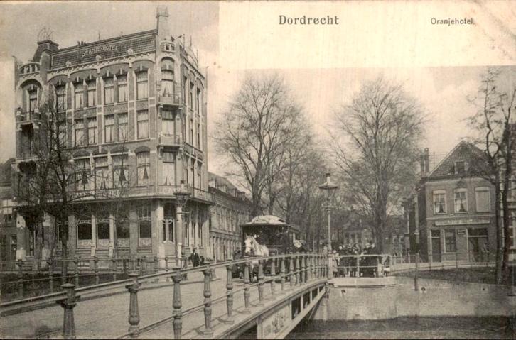 Dordrecht- Oranjehotel, Verzamelen, Ansichtkaarten | Nederland, Gelopen, Zuid-Holland, Voor 1920, Ophalen of Verzenden