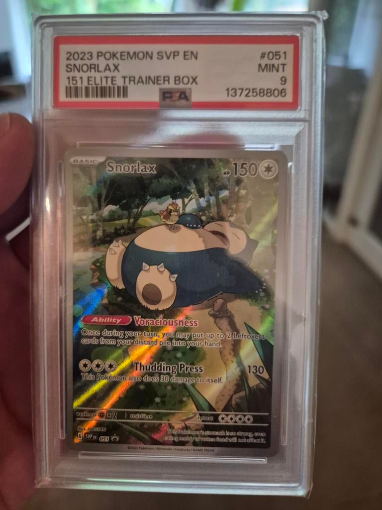 Pokemon Cards - PSA 9 MINT - Snorlax 051, Ophalen of Verzenden, Zo goed als nieuw