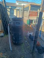 Regenton 200L met kraantje, met overloop buis en deksel., Tuin en Terras, Ophalen, Kunststof, Gebruikt, Met kraantje