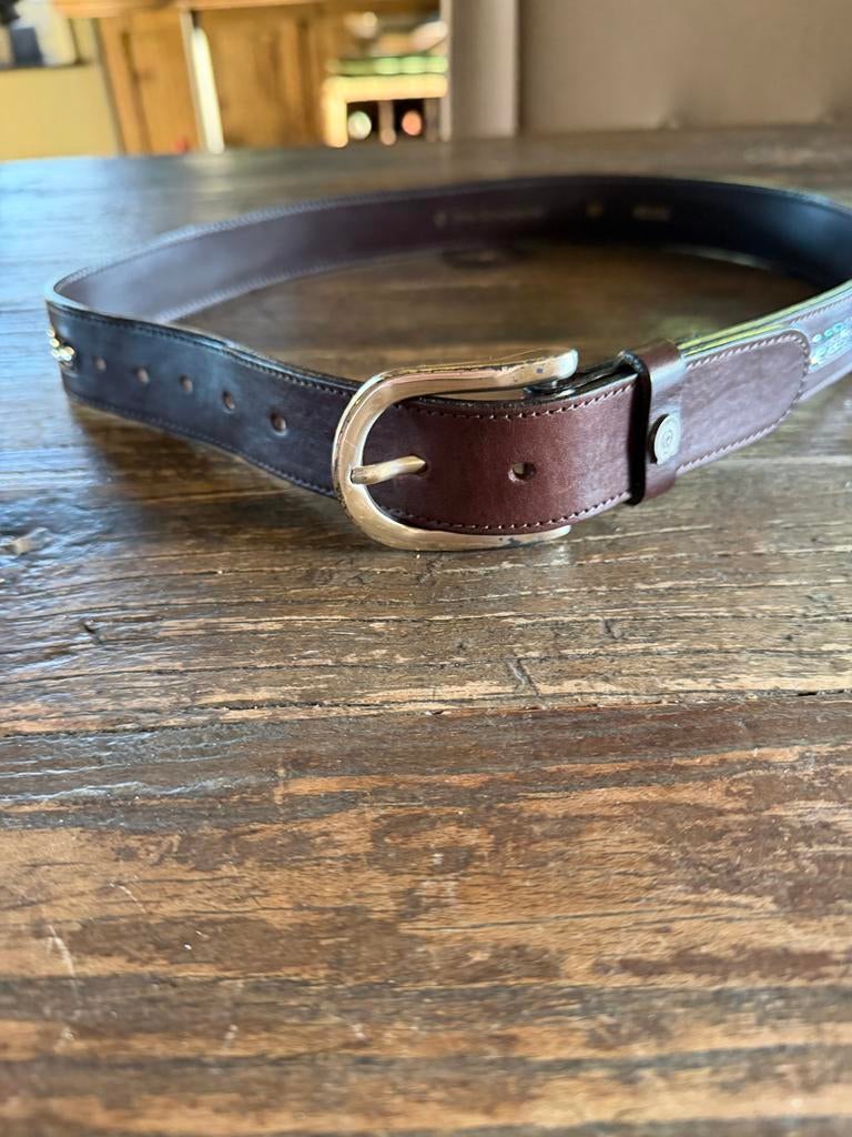 Otto Schumacher ceintuur 85 cm - Bruin met strass, Kleding | Dames, Riemen en Ceinturen, 80 tot 90 cm, Bruin, Echt leder, Ophalen of Verzenden