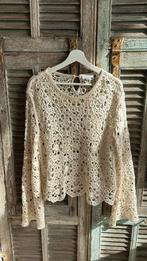Schitterende gehaakte/knitted trui COTTON CLUB maat XL/XXL, Wit, Maat 46/48 (XL) of groter, Ophalen of Verzenden, Zo goed als nieuw