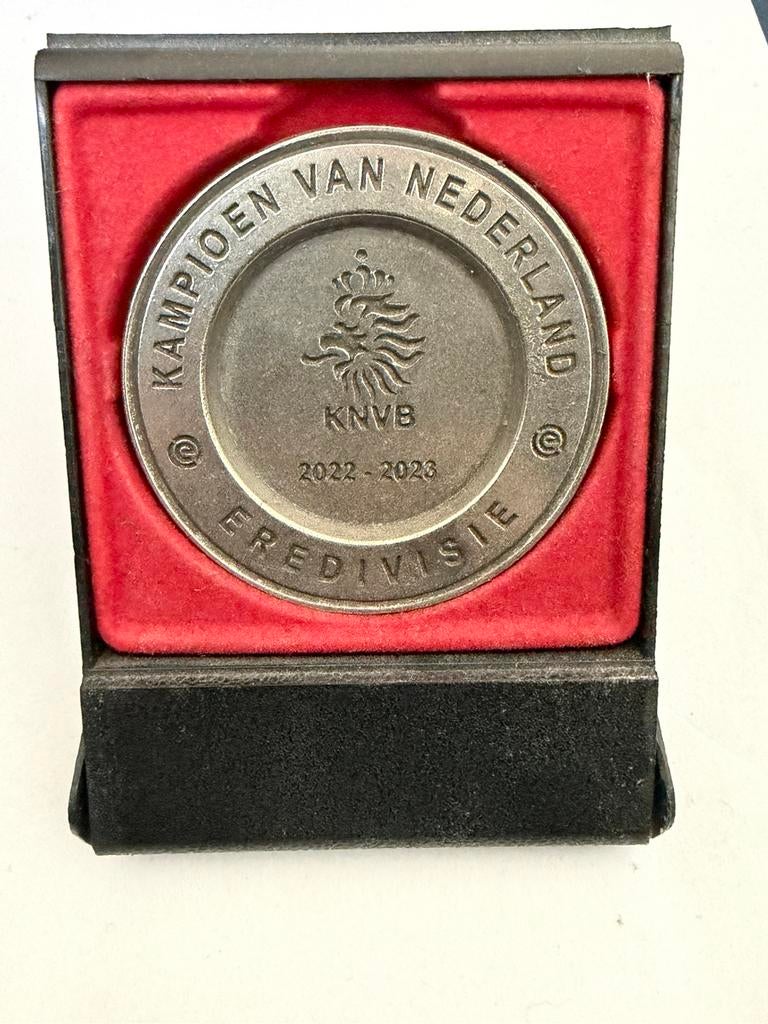 Feyenoord 2022-23 kampioen mini schaaltje, Verzenden, Zo goed als nieuw, Feyenoord, Beeldje of Poppetje