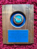 Herinneringsplaquette Pratt & Whitney F100, Ophalen of Verzenden, Luchtmacht, Nederland, Kunstobject