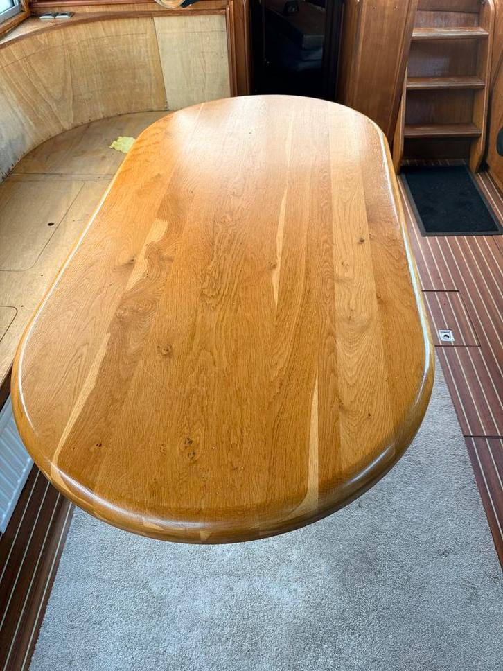 Scheepstafel - Massief Eikenhout - Ovaal, Watersport en Boten, Accessoires en Onderhoud, Zo goed als nieuw, Interieur en Kussens