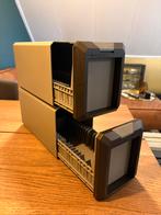 Vintage CD box uit de jaren ‘80 (grijs/bruin), Huis en Inrichting, Kunststof, Minder dan 25 discs, Ophalen of Verzenden, Zo goed als nieuw