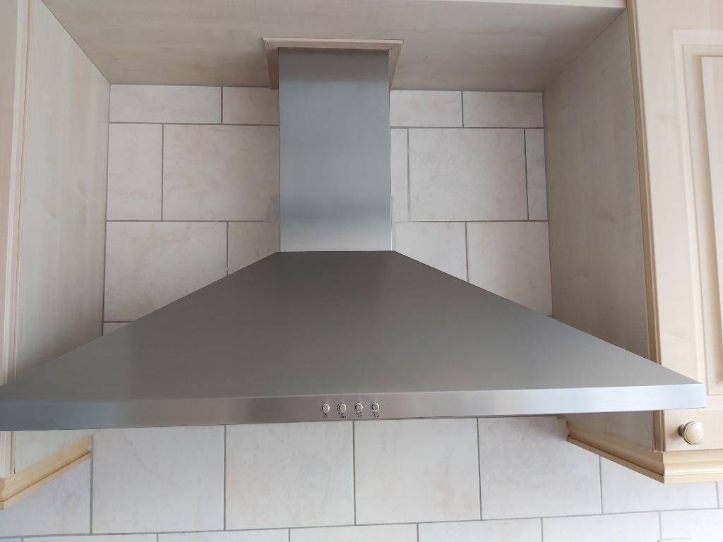 afzuigkap zanussi 90 cm, Witgoed en Apparatuur, Afzuigkappen, Ophalen, Gebruikt, Wandschouwkap, Vrijstaand