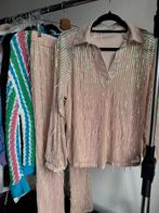 Ambika licht roze glitter matching co-ord two piece set, Ambika, Kostuum of Pak, Maat 42/44 (L), Zo goed als nieuw
