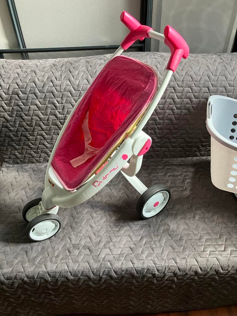 Smoby Quinny Poppenbuggy - Roze, Ophalen, Gebruikt, Jongen of Meisje