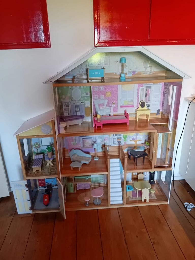 KidKraft Poppenhuis 150x128 cm Demontabel Barbie Geschikt, Kinderen en Baby's, Speelgoed | Poppenhuizen, Ophalen
