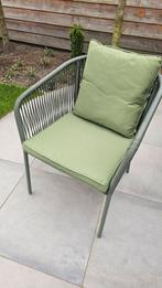 Groene tuinstoel Zoey Karwei 4 stuks, Ophalen, Gebruikt, Metaal, Stapelbaar