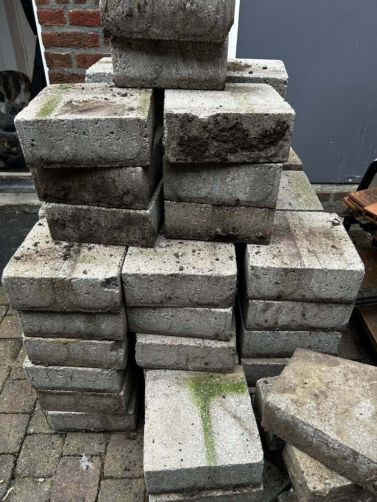 Betonstenen 20x20x8cm, Tuin en Terras, Tegels en Klinkers, Ophalen, Gebruikt, Minder dan 5 m², Beton