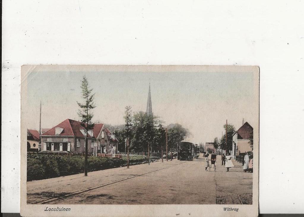 Loosduinen Wittebrug met stoomlocomotief 19 sept 1917, Verzamelen, Ansichtkaarten | Nederland, Ophalen of Verzenden, Voor 1920