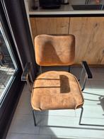 Set van 4 industriële stoelen - cognac kleur, Huis en Inrichting, Stoelen, Ophalen, Gebruikt, Overige kleuren, Industrieel