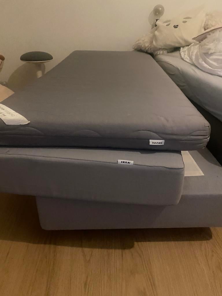 Boxspring Sultan Ikea 80x200 kleine bijdrage is oke, Gebruikt, Eenpersoons, Sultan Ikea, Ophalen of Verzenden