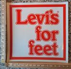 Grote vintage winkel raamsticker Levi's for feet Levis, Ophalen of Verzenden, Zo goed als nieuw, Overige typen