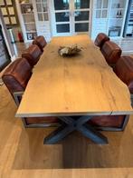 boomstamtafel, Huis en Inrichting, Tafels | Eettafels, 100 tot 150 cm, 200 cm of meer, Ophalen of Verzenden, Zo goed als nieuw