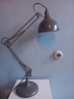 Grote grijze vintage  bureaulamp van Light & Living., Huis en Inrichting, Lampen | Tafellampen, Ophalen of Verzenden, Zo goed als nieuw