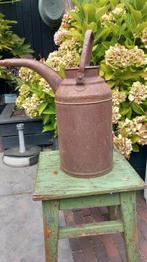 Bruin roestige oliekan brocante decoratie, Ophalen, Gebruikt