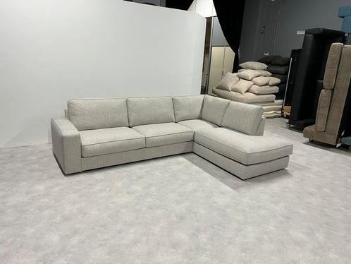 Nieuw GRATIS LEVERING grijs/beige gemêleerde bank 295x215, Huis en Inrichting, Banken | Bankstellen, Nieuw, Vierpersoons of meer