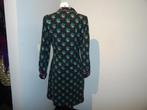 Tante Betsy donker groene jurk leuke print plantjes L, Tante Betsy, Verzenden, Maat 42/44 (L), Knielengte