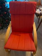 Comfortabele rode IKEA fauteuil, Ophalen, Gebruikt, Minder dan 75 cm, 50 tot 75 cm