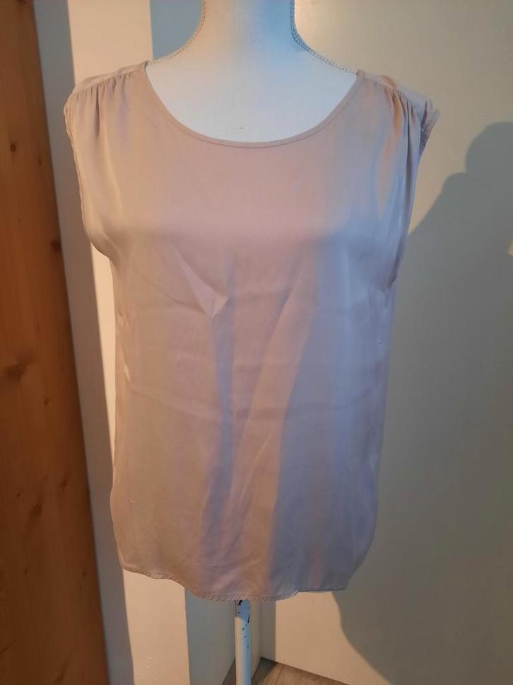 Repeat oudroze zijde top mt 38, Kleding | Dames, Tops, Gedragen, Maat 38/40 (M), Roze, Zonder mouw, Verzenden