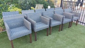 Prachtige luxe wicker tuinstoelen sateliet horeca  beschikbaar voor biedingen