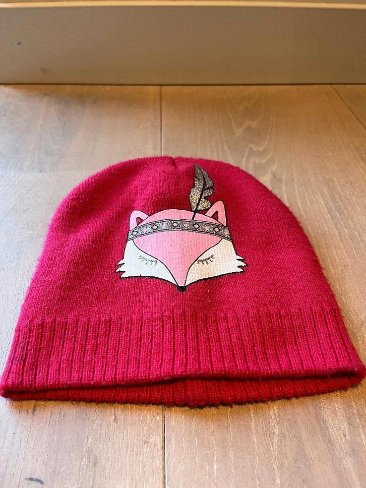 Roze ski muts meisjes met vos, Kleding | Heren, Mutsen, Sjaals en Handschoenen, Zo goed als nieuw, Muts, Overige maten, Ophalen of Verzenden